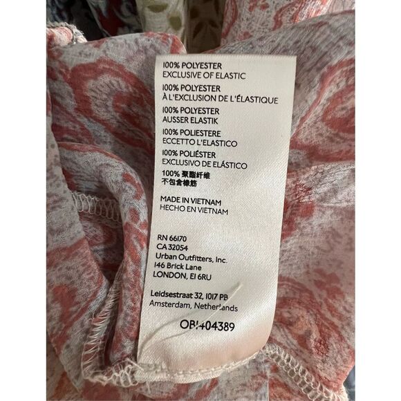 Free People Merrie Mix Print Ruched Top Pastel Half Sleeve Tunic - Picture 5 of 5